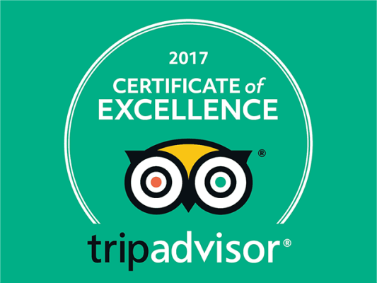 Award: TripAdvisor 2017 Certificate of Excellence